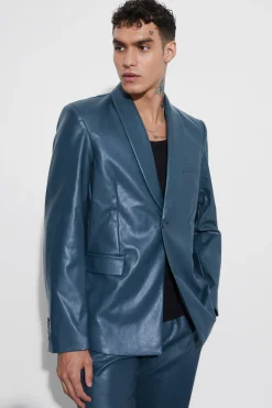 boohooMAN Slim Fit PU Suit | UK| Suits & Tailoring