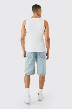 Slim Fit Ribbed Vest | UK^boohooMAN Hot