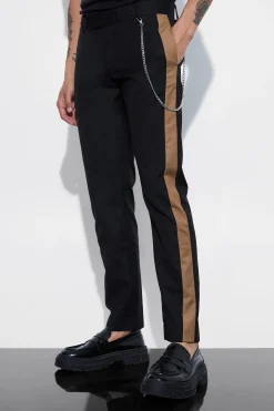 boohooMAN Slim Fit Side Panel Suit Trouser | UK| Suits & Tailoring|Trousers