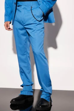 boohooMAN Slim Fit Split Hem Suit With Chain | UK| Suits & Tailoring