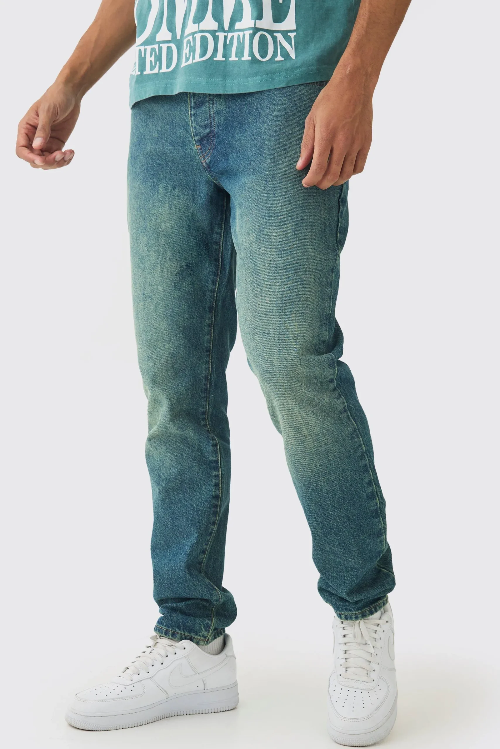 boohooMAN Slim Fit Washed Tinted Jeans | UK| Trousers|Jeans