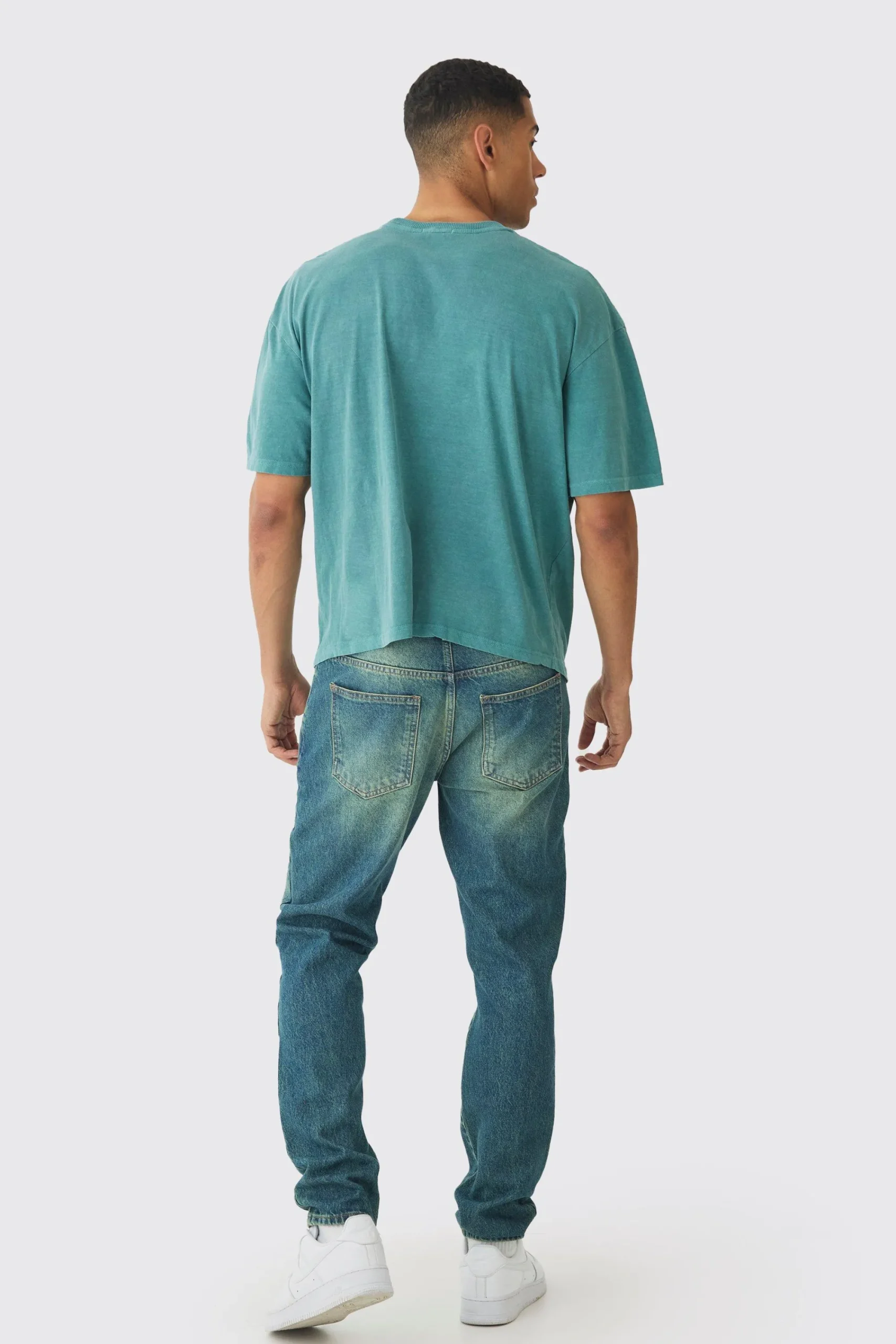 boohooMAN Slim Fit Washed Tinted Jeans | UK| Trousers|Jeans