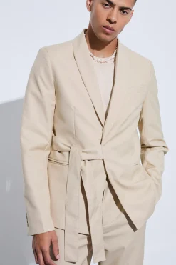 boohooMAN Slim Fit Wrap Tie Blazer | UK| Suits & Tailoring