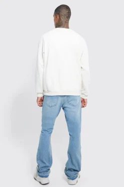 boohooMAN Slim Flare Applique Panel Jeans | UK| Trousers|Jeans