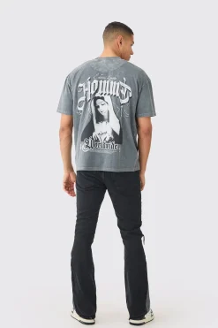 boohooMAN Slim Flare Distressed Gusset Panel Jeans | UK| Trousers|Jeans