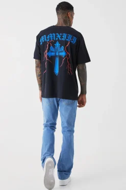 boohooMAN Slim Flare Panel Jeans | UK| Trousers|Jeans