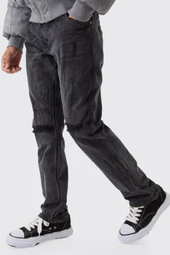 boohooMAN Slim Flared Ripped Jeans | UK| Jeans