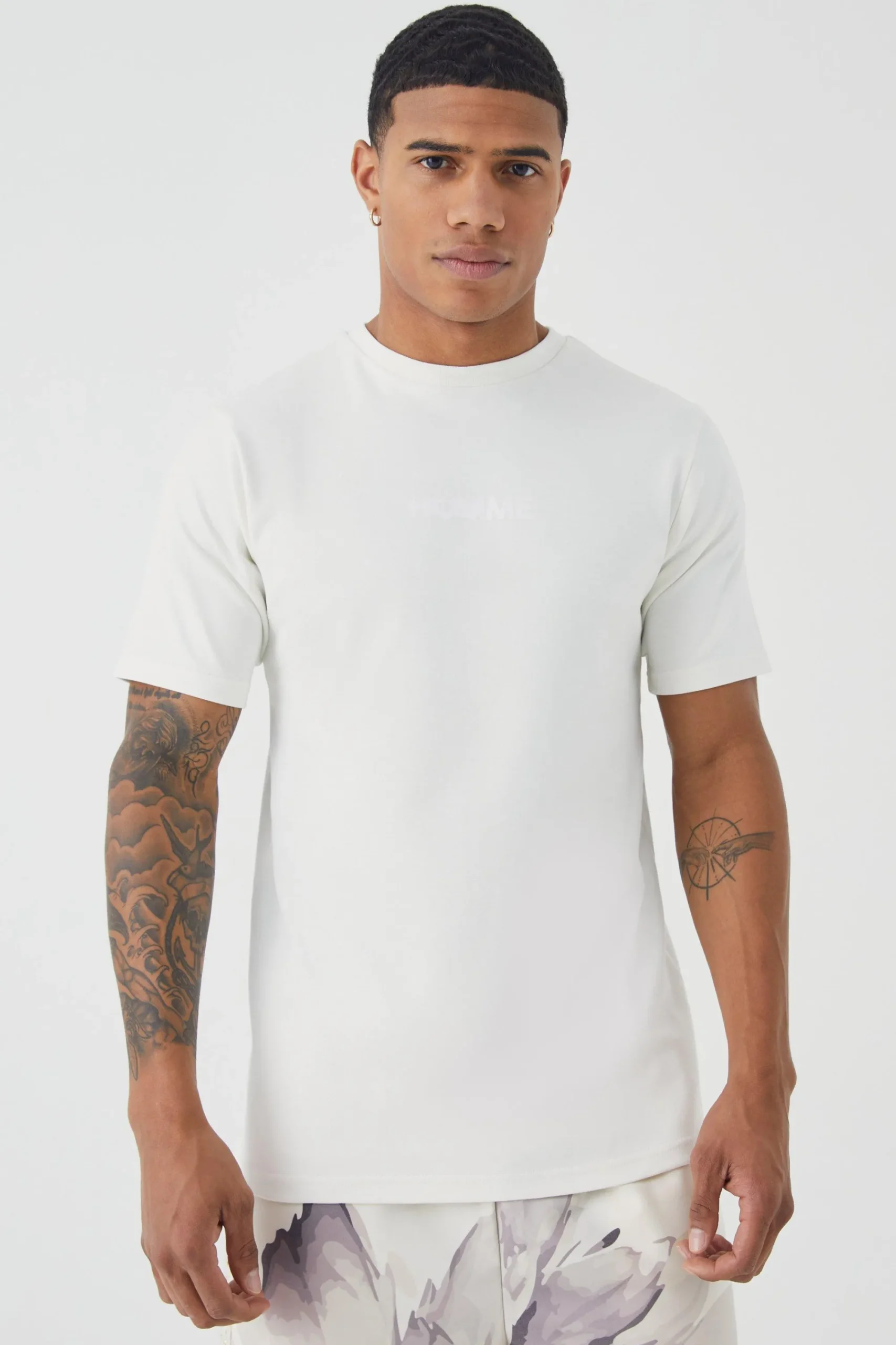 Slim Heavyweight Interlock Homme Graphic T-shirt | UK^boohooMAN Discount