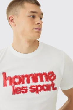 Slim Homme Les Sport Printed T-Shirt | UK^boohooMAN Outlet