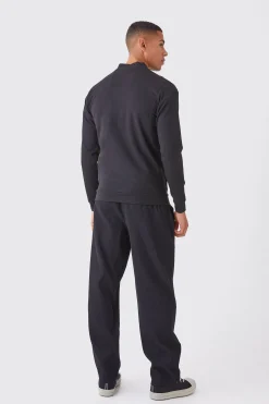 boohooMAN Slim Interlock Bomber Jacket | UK| Coats & Jackets