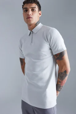 Slim Interlock Polo | UK^boohooMAN Best