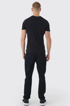 Slim Landscape Stencil Print T-Shirt | UK^boohooMAN Clearance