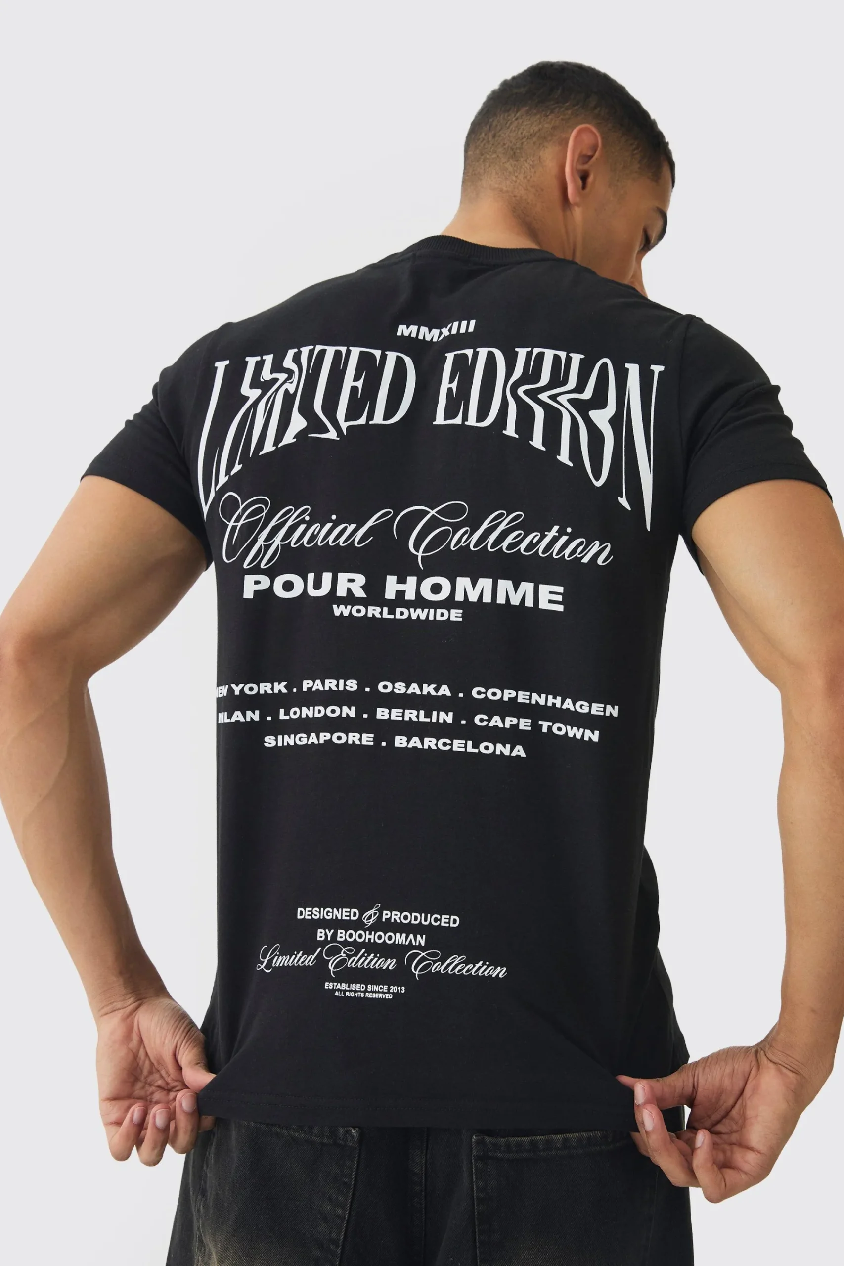 Slim Limited Edition Back Print T-Shirt | UK^boohooMAN Clearance
