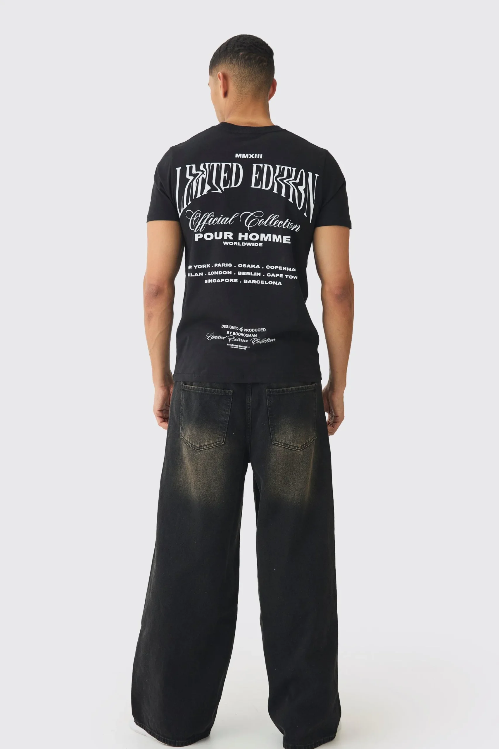 Slim Limited Edition Back Print T-Shirt | UK^boohooMAN Clearance
