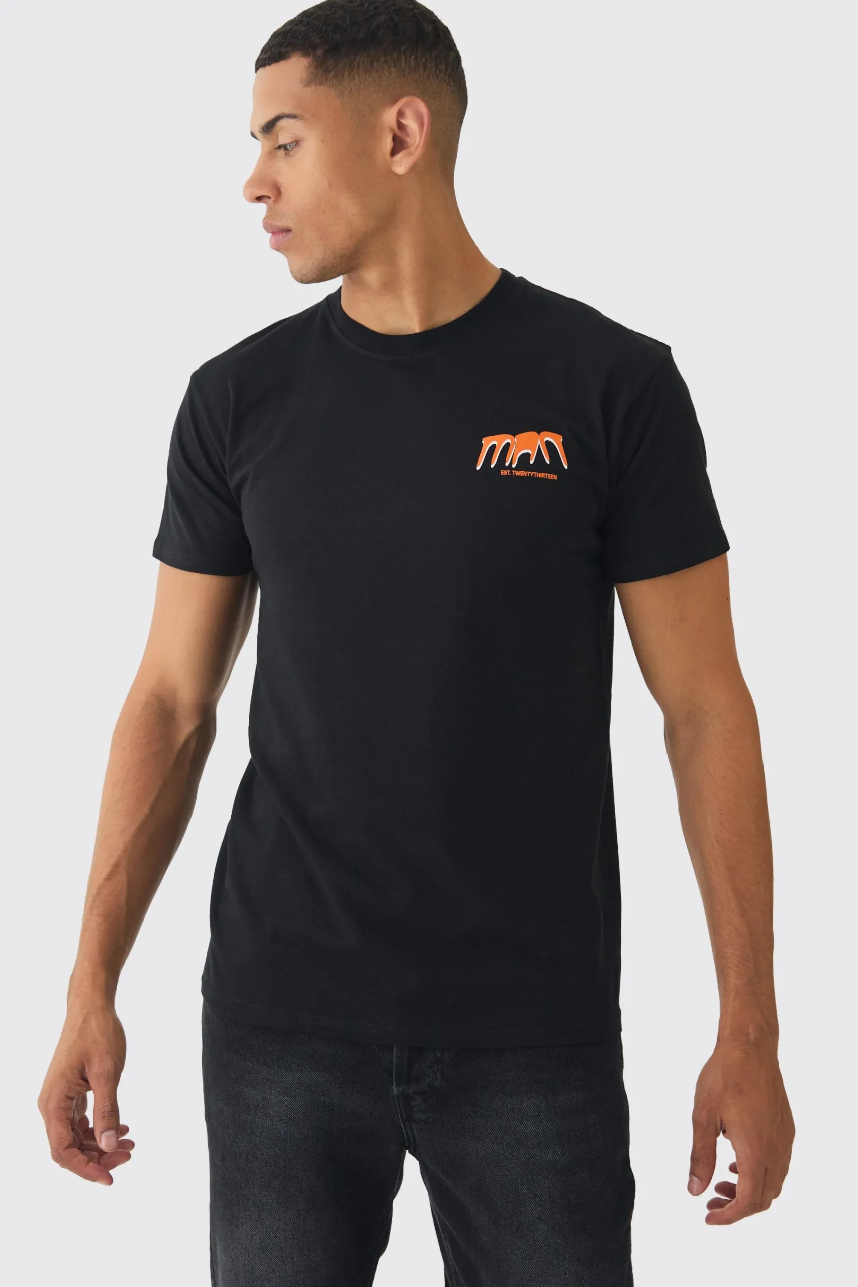 Slim Man Graphic T-Shirt | UK^boohooMAN Online
