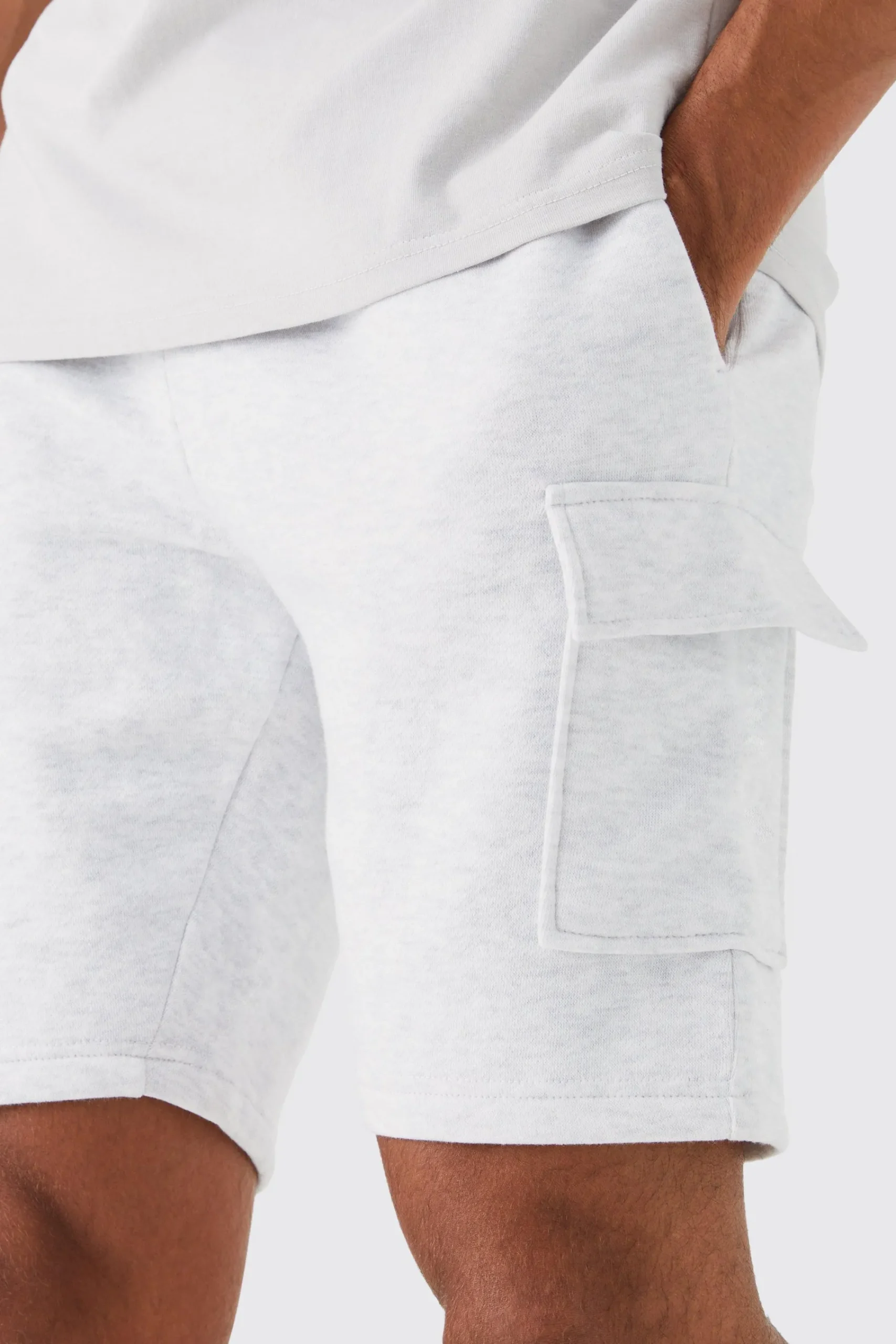 boohooMAN Slim Mid Cargo Jersey Short | UK| Shorts