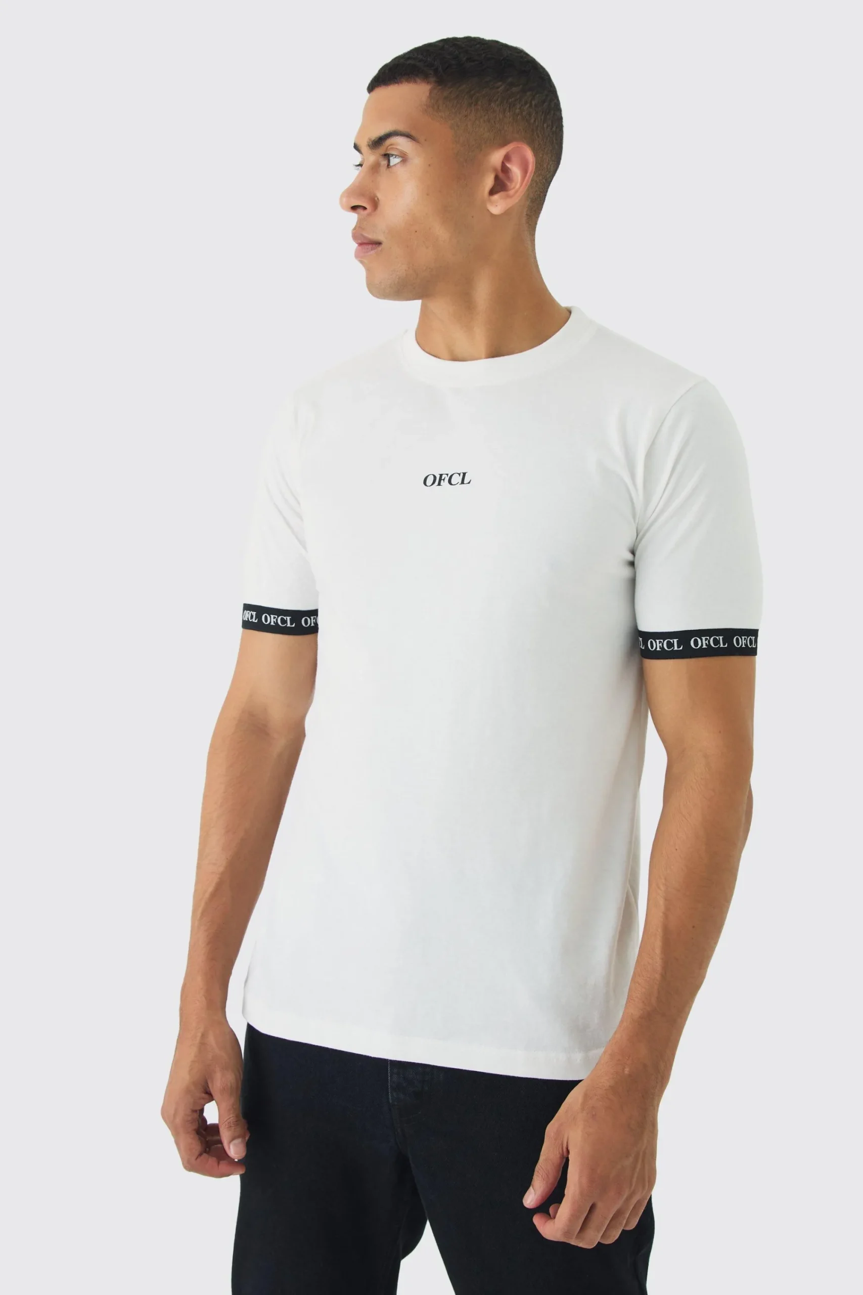 Slim OFCL Tape T-shirt | UK^boohooMAN