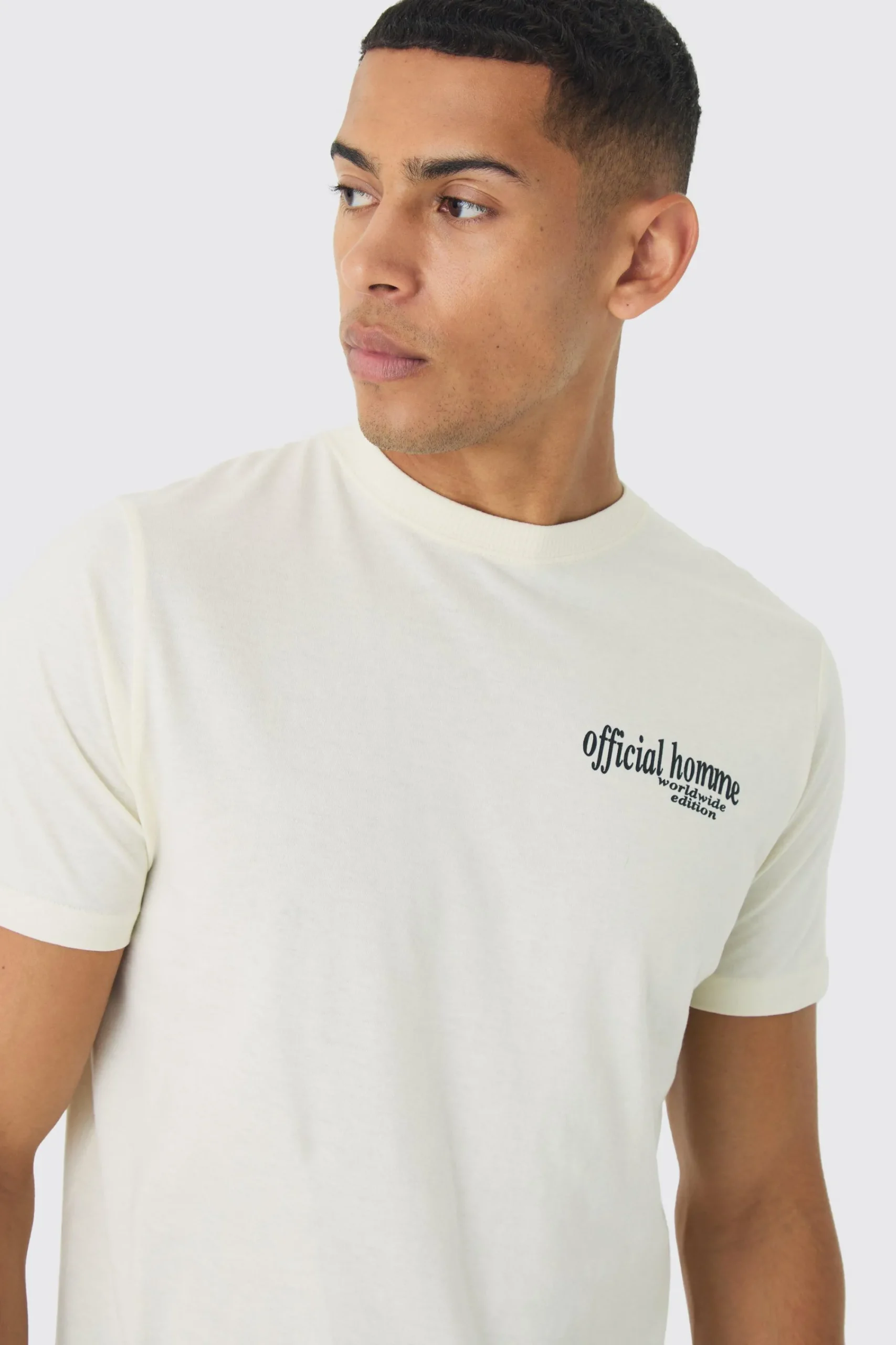 Slim Official Homme High Build Print T-Shirt | UK^boohooMAN Discount