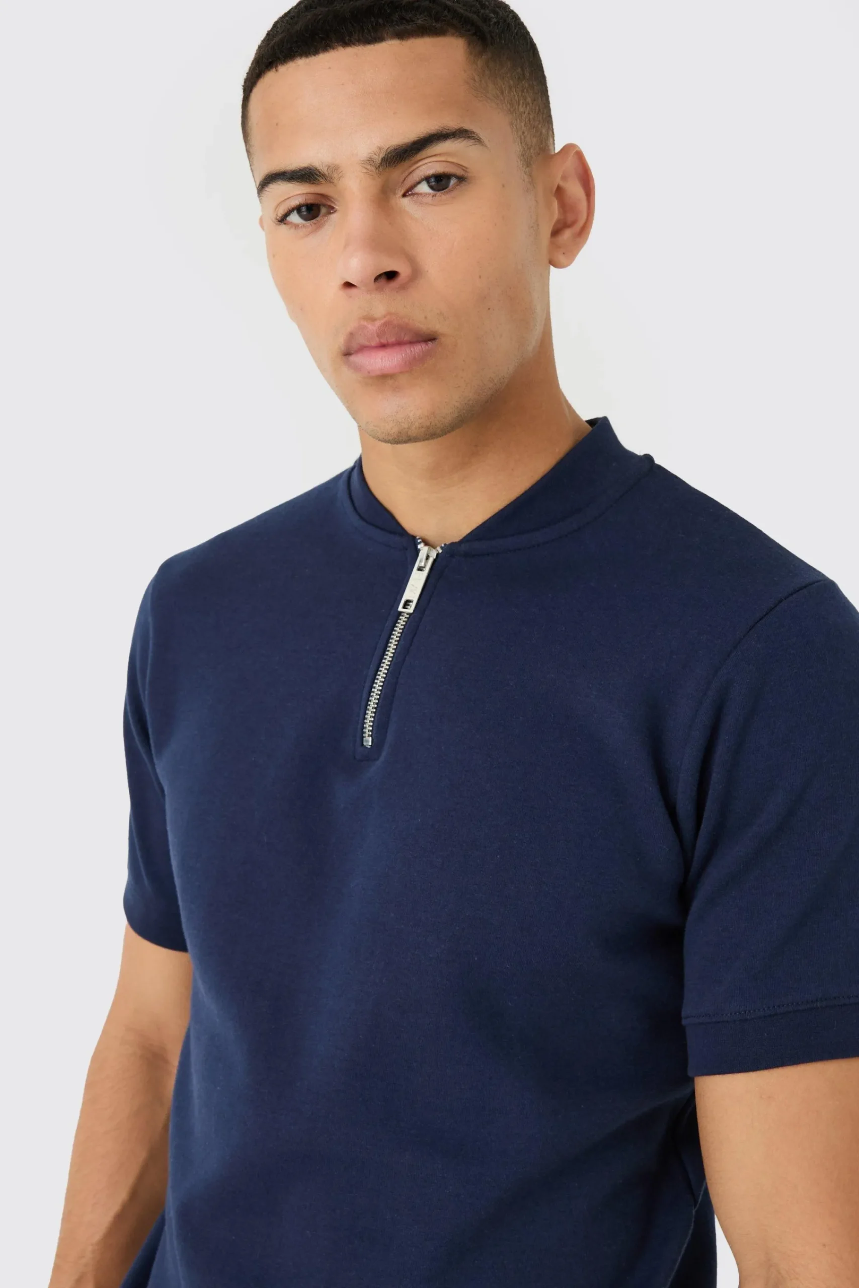 boohooMAN Slim Polo & Short Interlock Set | UK| Sets & Co-Ords|Tracksuits