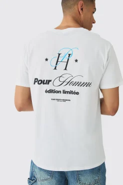 Slim Pour Homme Print T-Shirt | UK^boohooMAN Hot