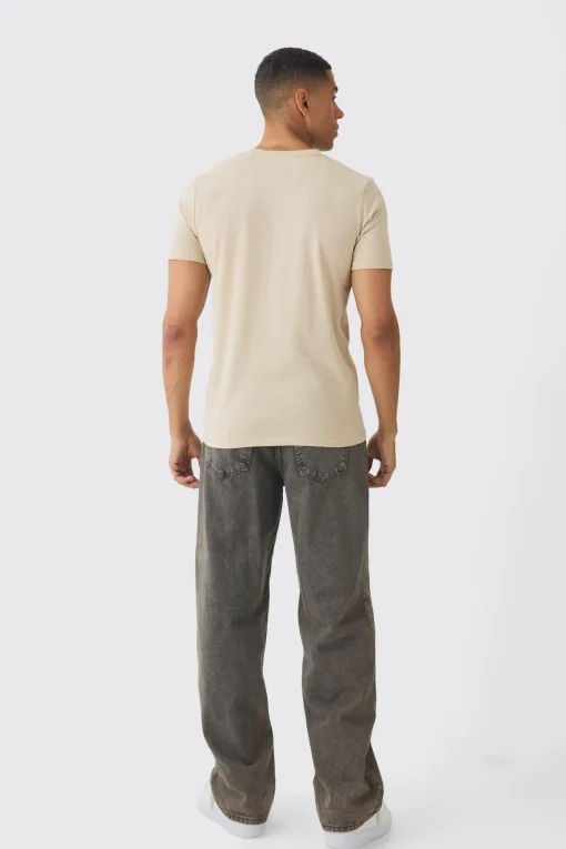 Slim Puff Print T-Shirt | UK^boohooMAN Outlet