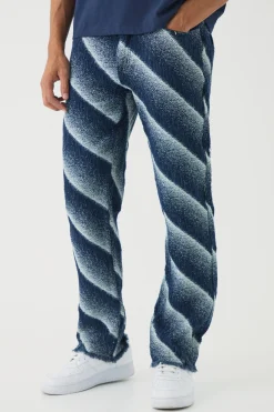 boohooMAN Slim Rigid Flare Distressed Frayed Jeans | UK| Trousers|Jeans