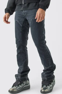 boohooMAN Slim Rigid Flare Overdye Carpenter Jeans | UK| Trousers|Jeans