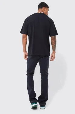 boohooMAN Slim Rigid Worker Panel Flare Jeans | UK| Trousers|Jeans