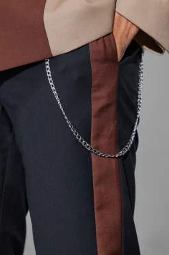 boohooMAN Slim Side Panel Suit Trousers | UK| Trousers