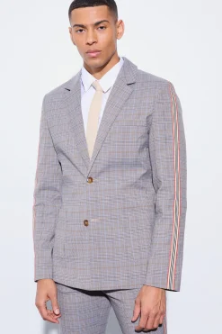 boohooMAN Slim Single Breasted Check Blazer | UK| Suits & Tailoring