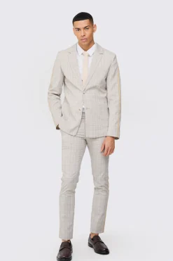 boohooMAN Slim Single Breasted Check Blazer | UK| Suits & Tailoring