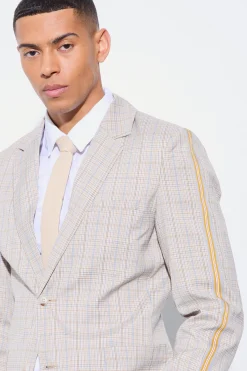 boohooMAN Slim Single Breasted Check Blazer | UK| Suits & Tailoring