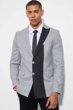 boohooMAN Slim Single Breasted Contrast Lapel Blazer | UK| Suits & Tailoring