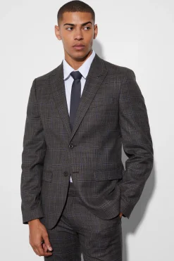 boohooMAN Slim Single Breasted Large Check Suit Jacket | UK| Suits & Tailoring