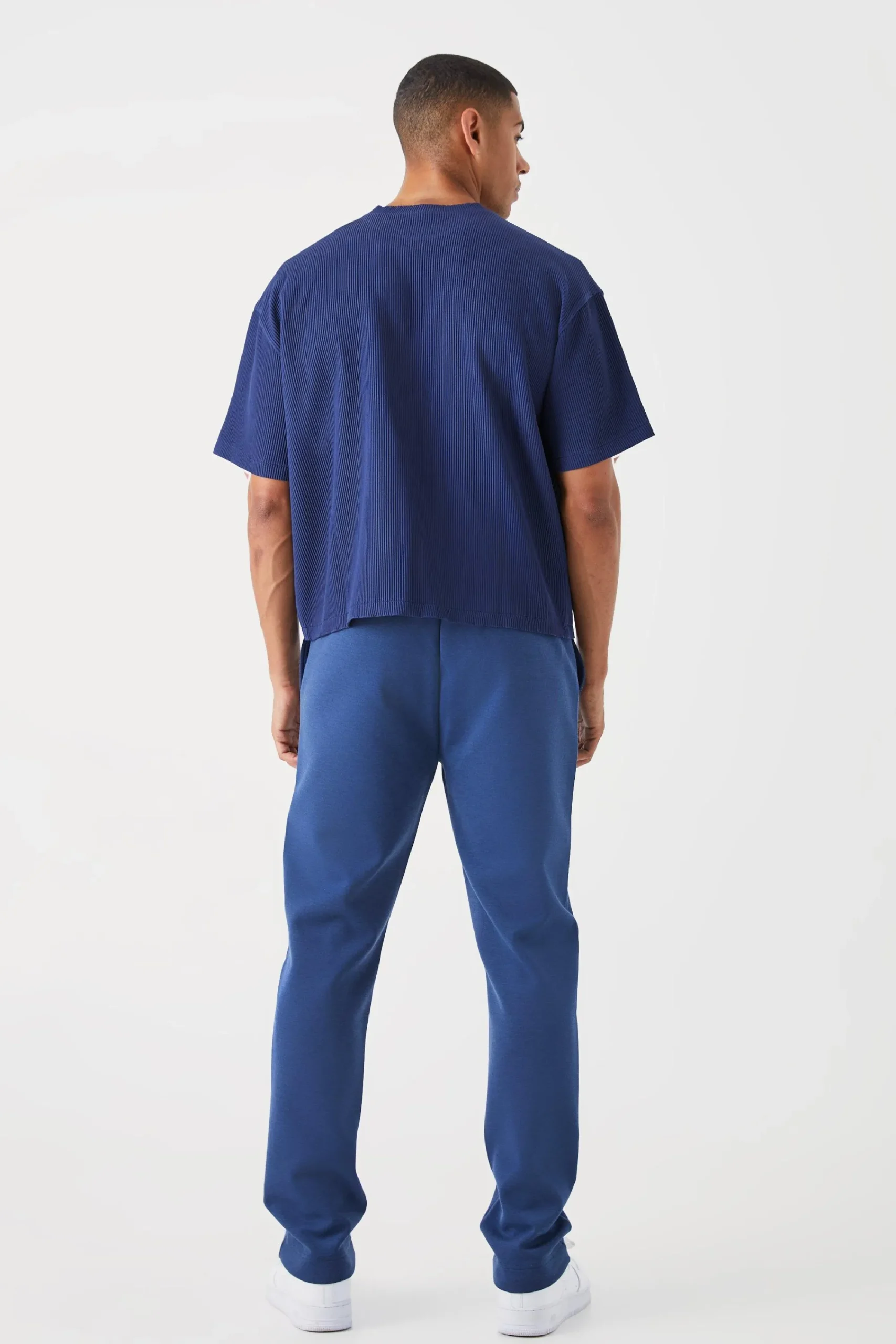 boohooMAN Slim Smart Jersey Pintuck Jogger Trousers | UK| Joggers