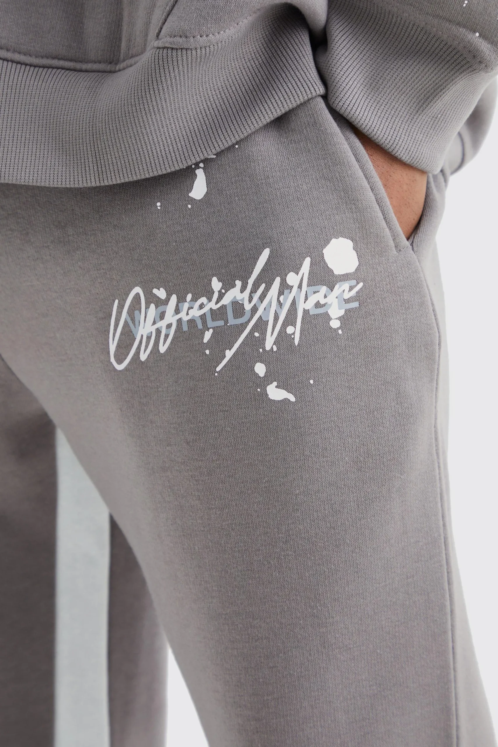 boohooMAN Slim Stacked Flare Jogger With Gusset Panel | UK| Trousers|Joggers