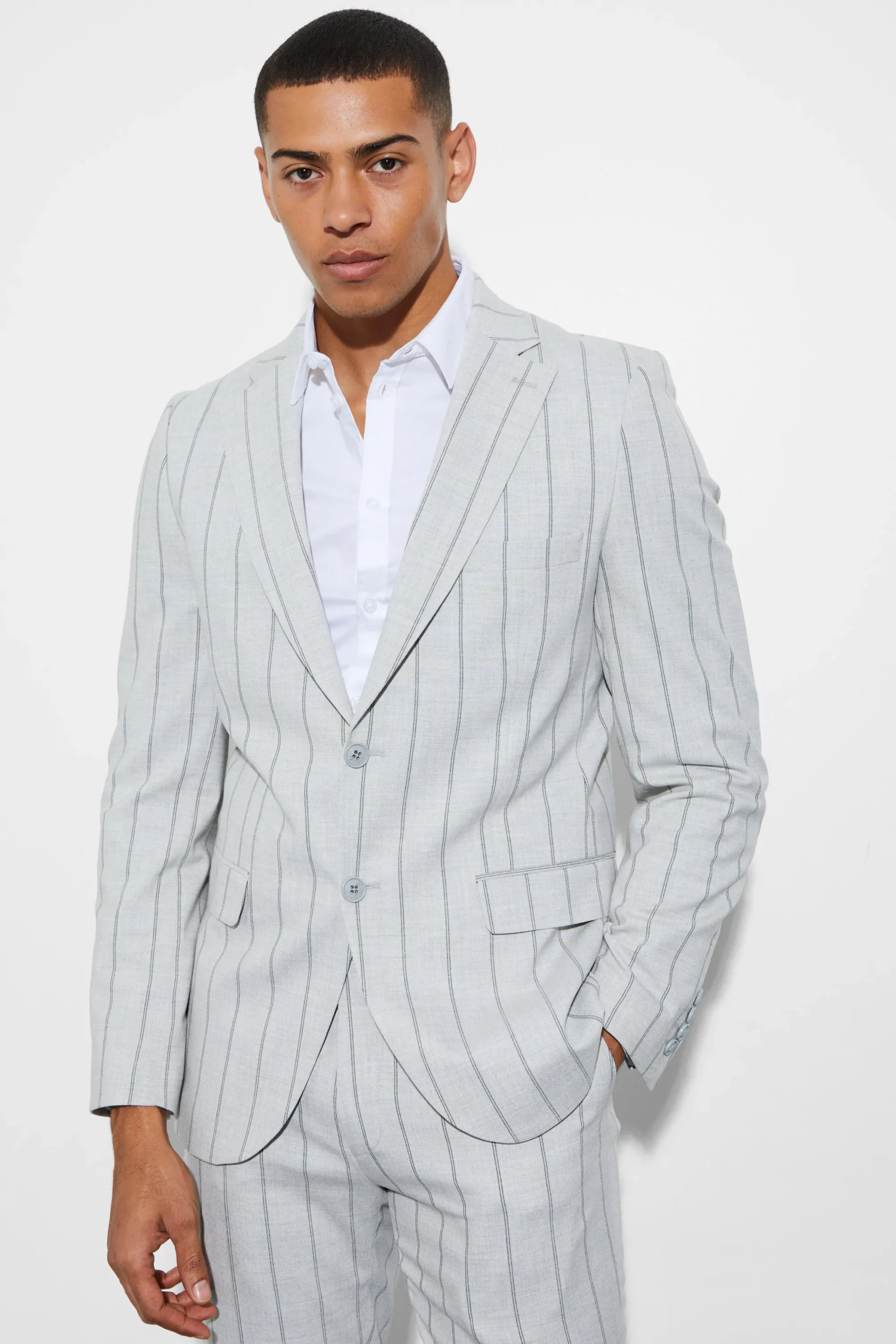 boohooMAN Slim Striped Suit | UK| Suits & Tailoring