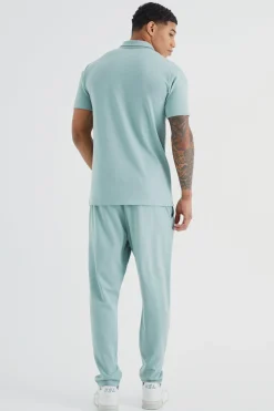boohooMAN Slim Tapered Elastic Waist Pintuck Crop Jogger | UK| Joggers