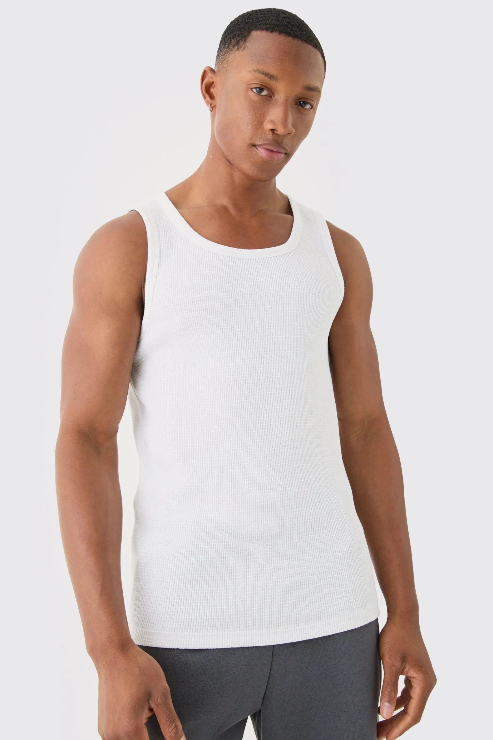 Slim Waffle Vest | UK^boohooMAN Sale