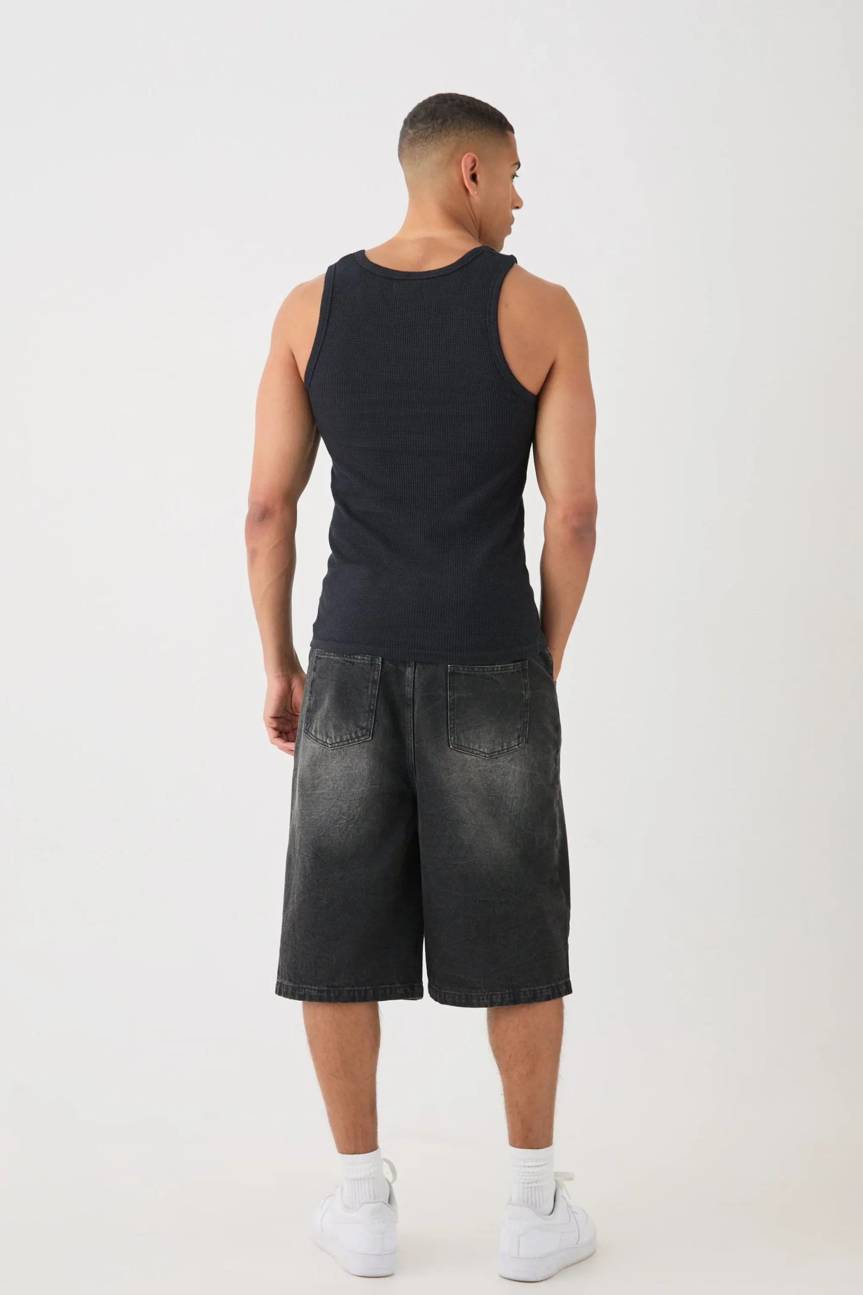Slim Waffle Vest | UK^boohooMAN