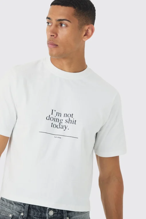 Slogan Print T-shirt | UK^boohooMAN New