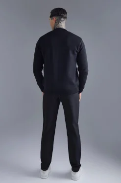 boohooMAN Smart Knitted Bomber | UK| Knitwear|Coats & Jackets