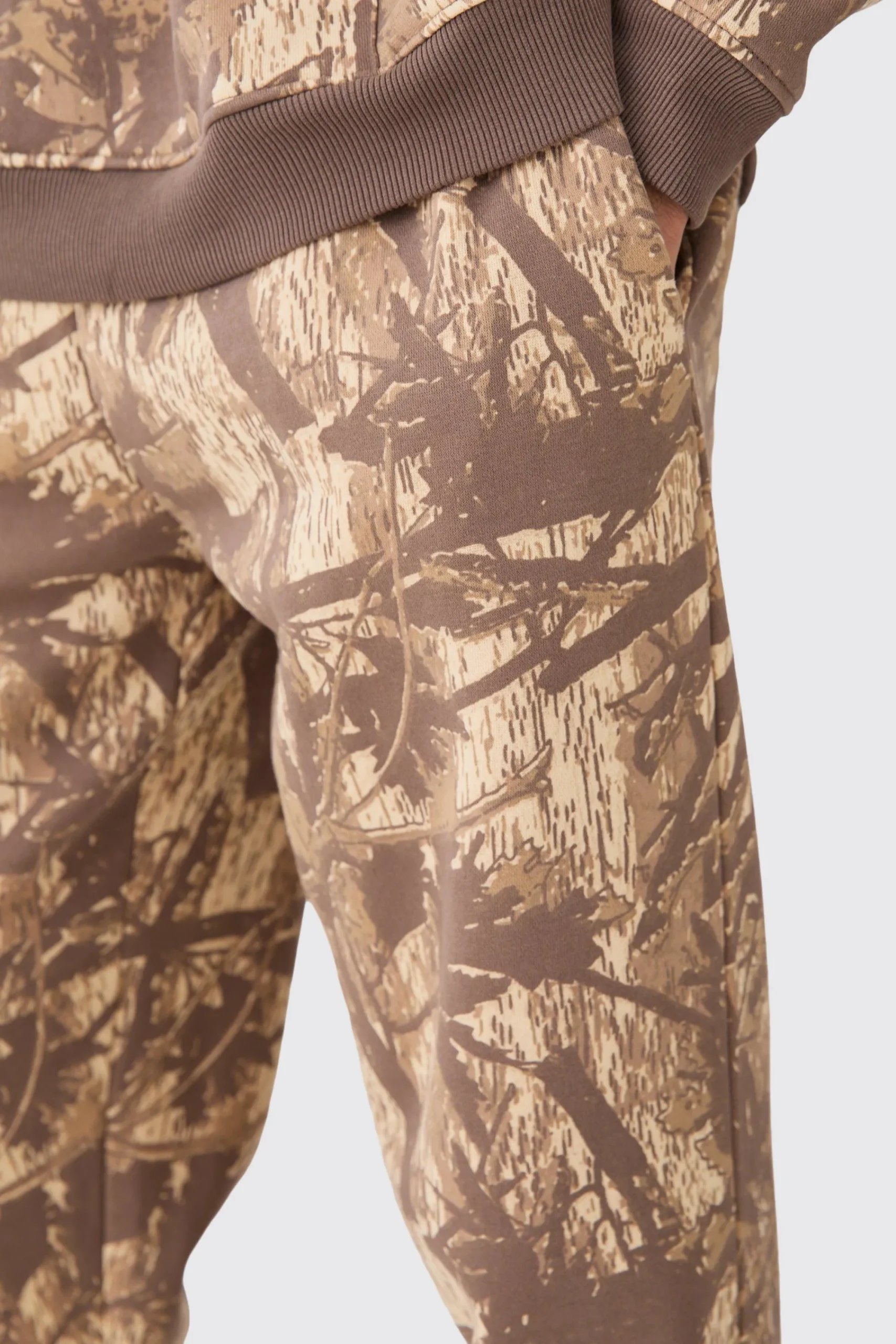 boohooMAN Split Hem Forest Camo Jogger | UK| Joggers
