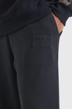 boohooMAN Split Hem Jogger With Distressed Badge | UK| Joggers