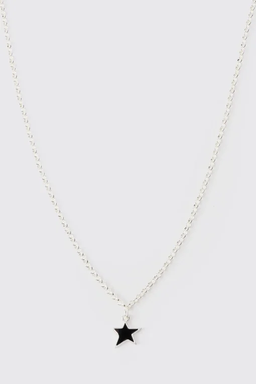 boohooMAN Star Pendant Chain Necklace | UK| Jewellery & Watches