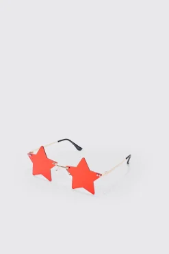 boohooMAN Star Rimless Sunglasses In | UK| Sunglasses