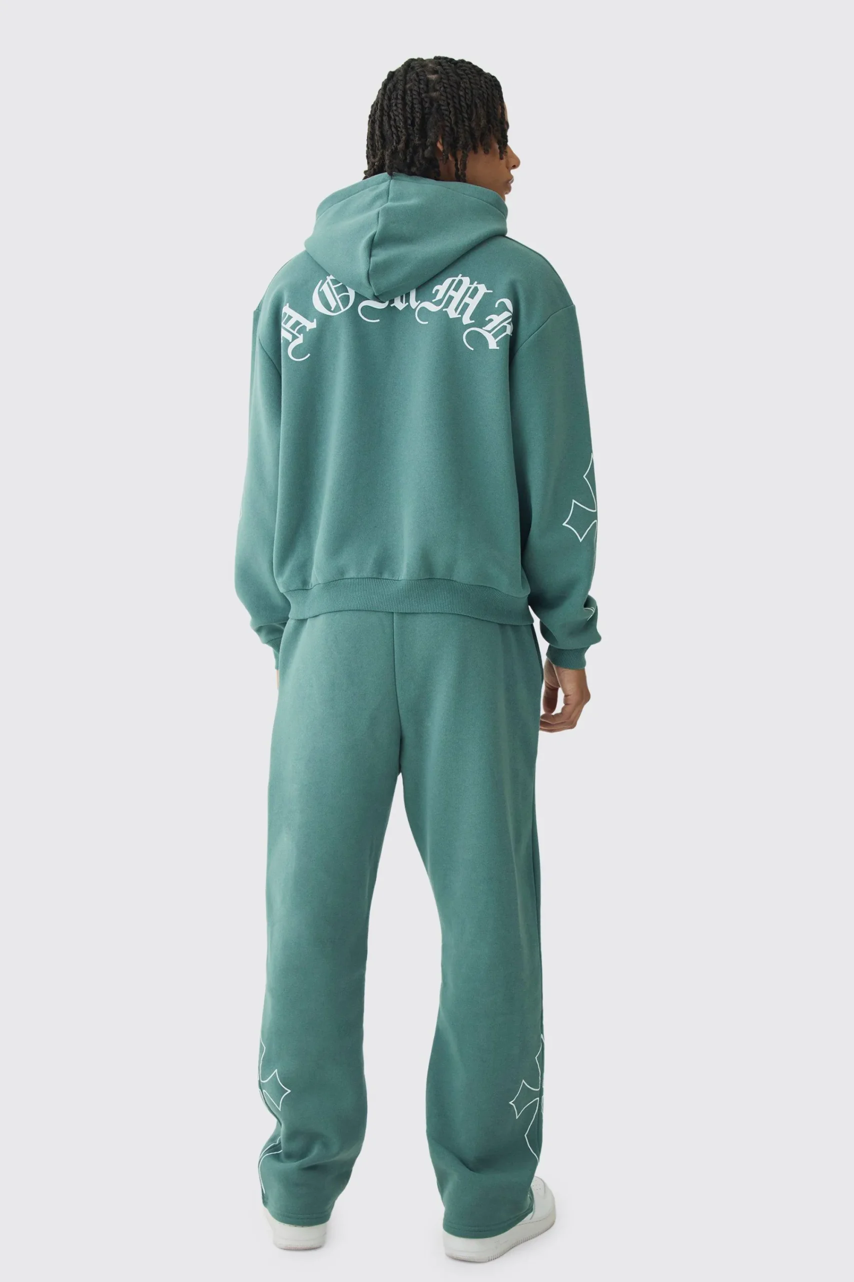 boohooMAN Straight Fit Gothic Homme Cross Jogger | UK| Trousers|Joggers