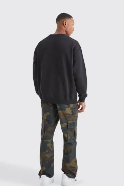 boohooMAN Straight Leg Camo Trouser | UK| Trousers