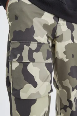 boohooMAN Straight Leg Cargo Thigh Pocket Camo Trouser | UK| Trousers