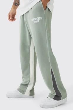 boohooMAN Straight Leg Contrast Stitch Loopback Gusset Jogger | UK| Trousers|Joggers